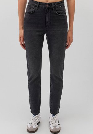 HOHER BUND 5-POCKET ROBUST - Slim fit jeans - schwarz