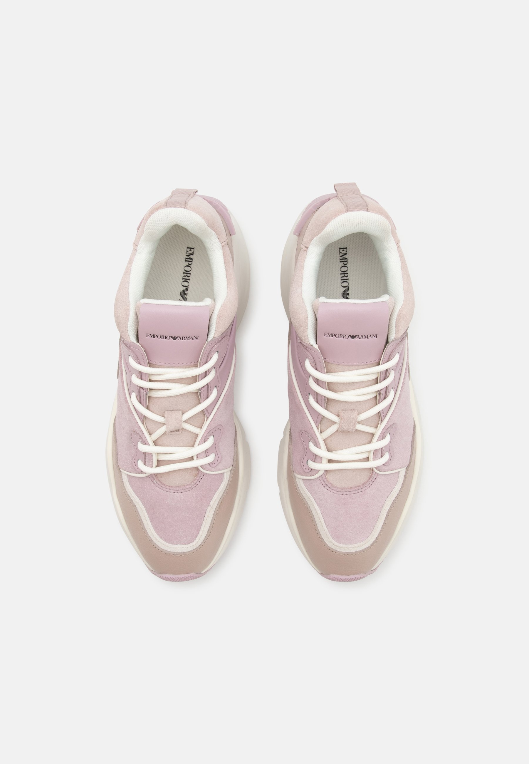 Emporio Armani EAGLE - Sneakers basse - rose/off white/avorio - Zalando.it
