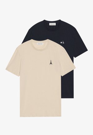 2 PACK - T-Shirt print - sky captain/oatmeal