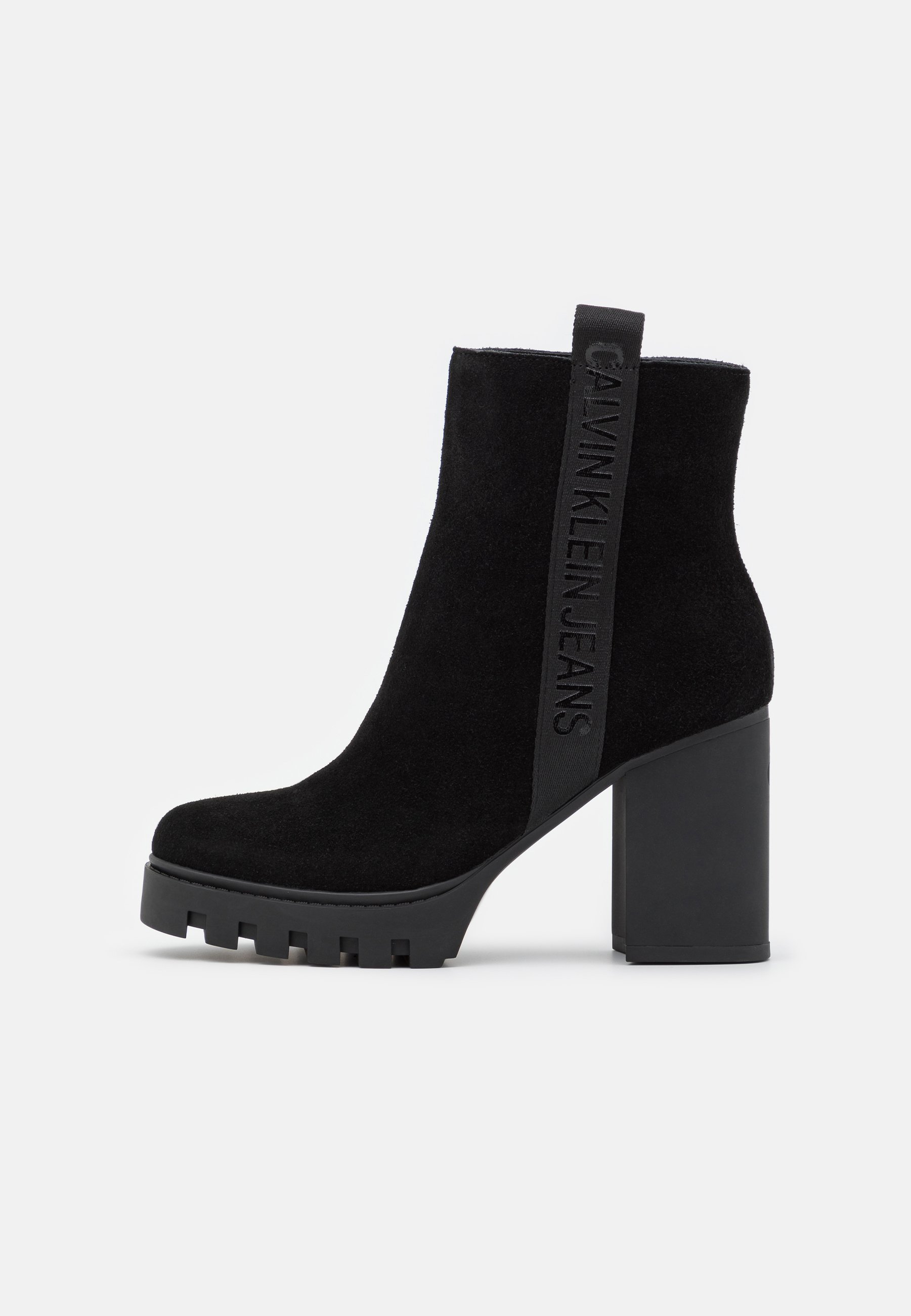 Calvin Klein Jeans PLATFORM MID TAPE ZIP - Botines con plataforma -  black/negro - Zalando.es