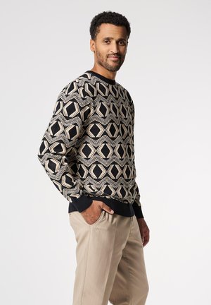 KISSING YOU - JACQUARD - Strickpullover - black