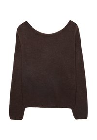 SOFT-TOUCH BOAT NECK SWEATER - Maglione - dark brown