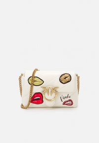 Pinko LOVE BABY PUFF - Mala a tiracolo - white/gold-coloured