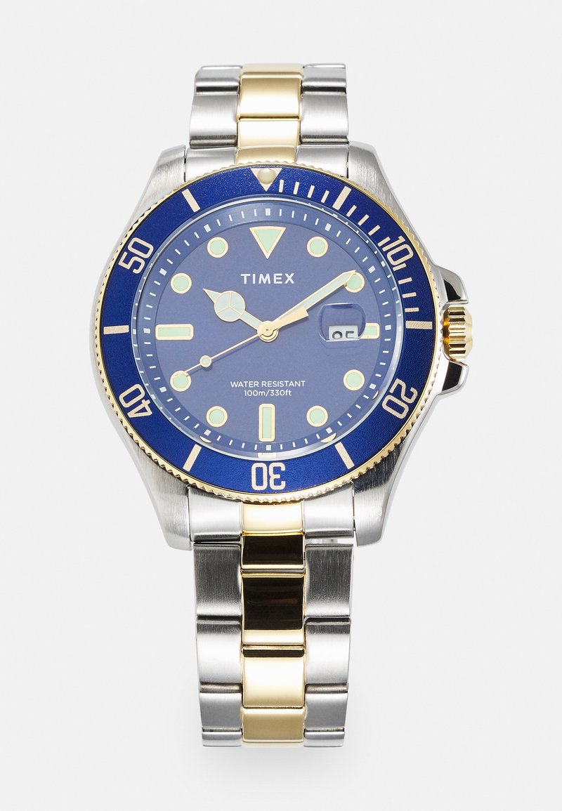 Timex HARBORSIDE COAST CASE DIAL - Kronograafkell - silver-coloured/gold-coloured/blue