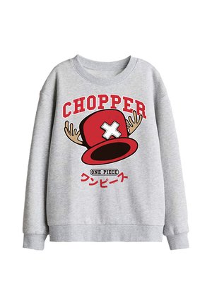 NETFLIX, ONE PIECE CHOPPER HAT COLLEGIC UNISEX - Sweatshirt - mottled light grey