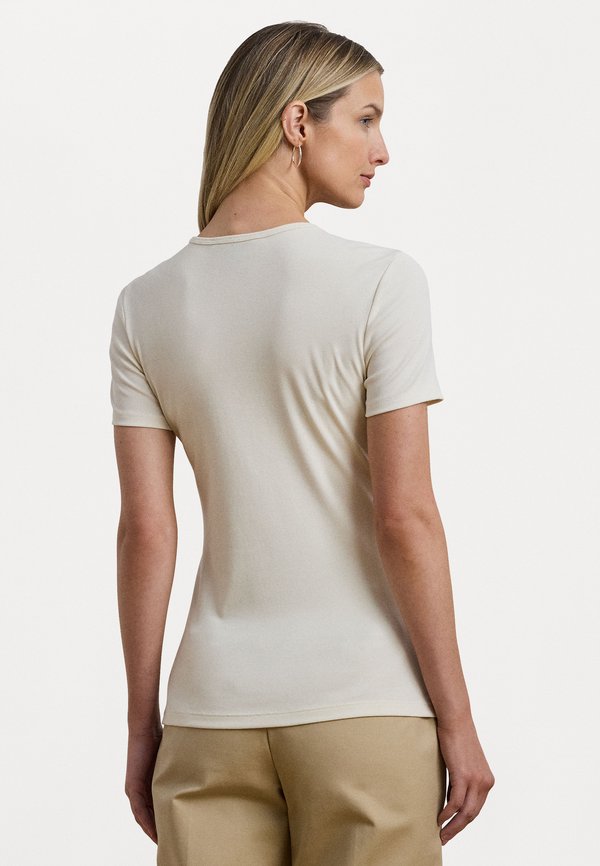 STRETCH COTTON T-SHIRT - Basic T-shirt - mascarpone cream4