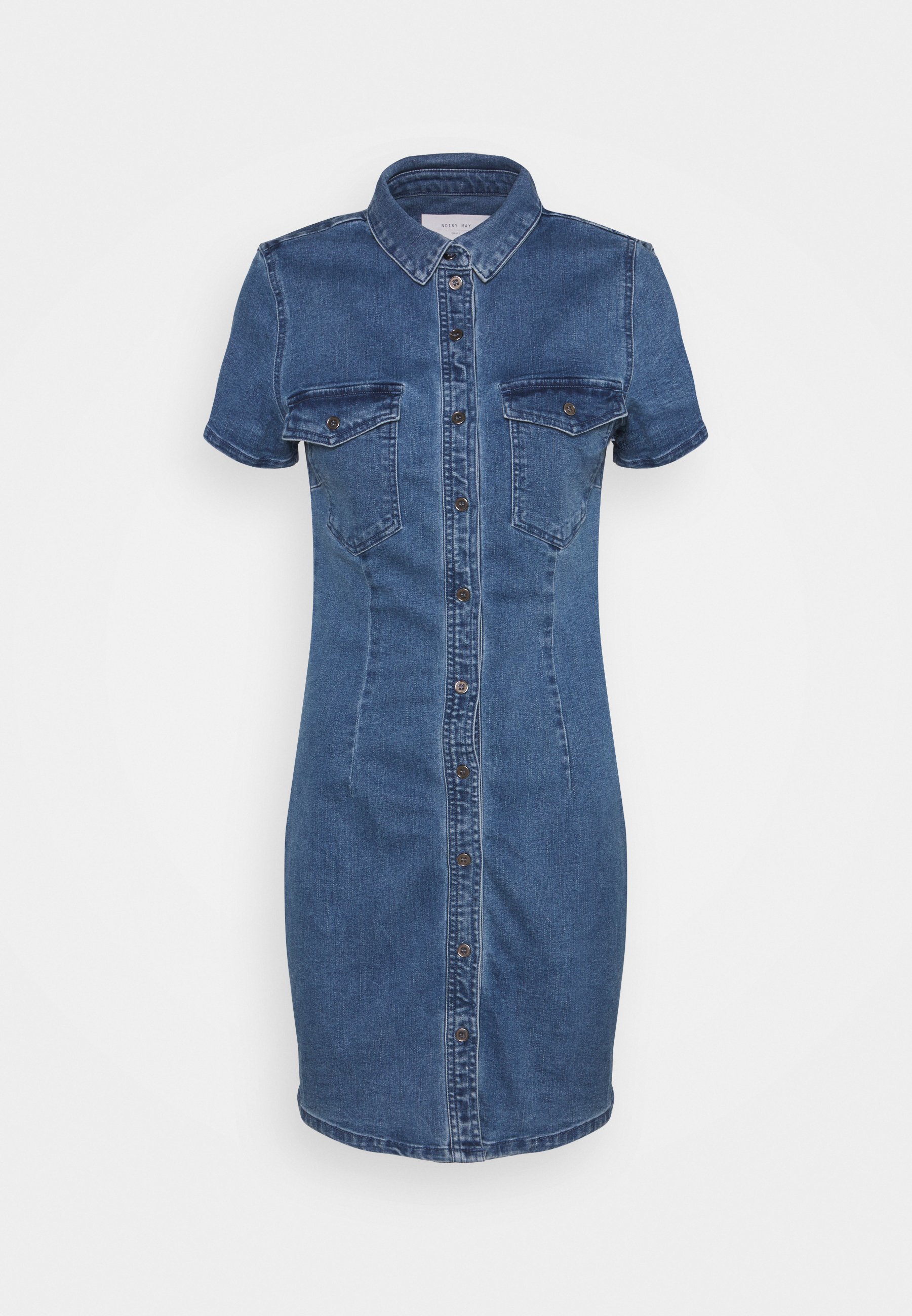 Noisy May Nmjoy Dress Jeanskleid Medium Blue Denim Blue Denim Zalando Ch