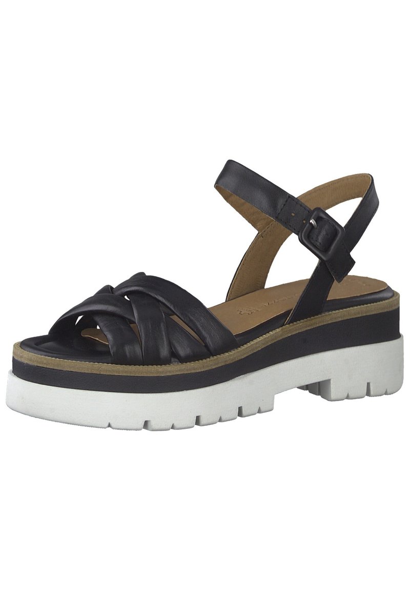 Damen Riemchensandalen | Marco Tozzi Keilsandalette black/schwarz - PU40337 Damen Riemchensandalen | Marco Tozzi Keilsandalette black/schwarz - PU40337