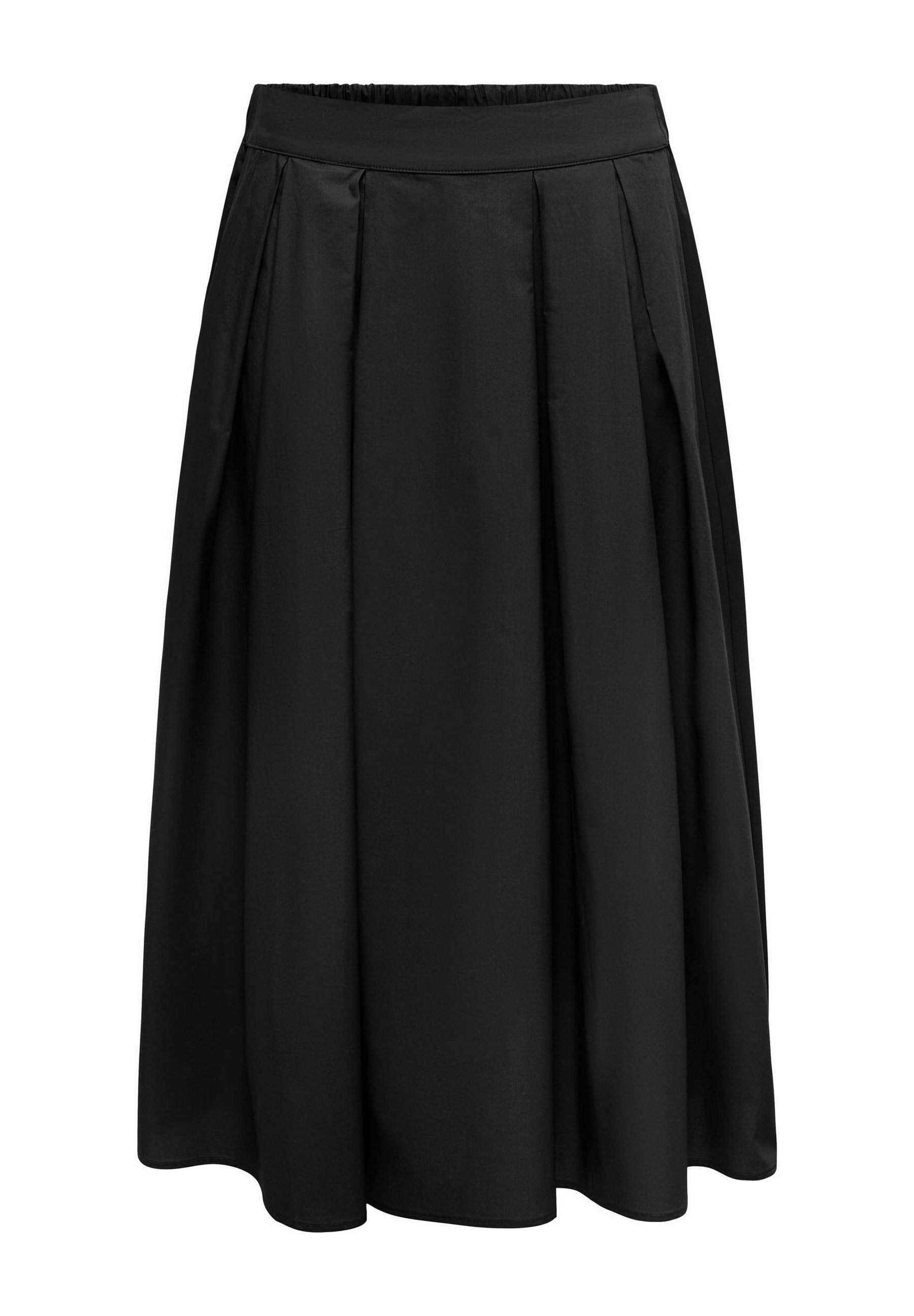 ONLY ONLMAILA LONG PLEAT SKIRT OX WVN - Jupe trapèze - black/noir