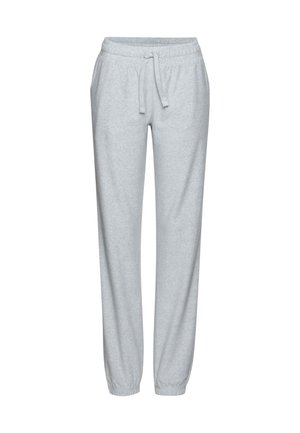 Helle graue Sweatpants aus weichem Material, mit einem elastischen Bund und Kordelzug sowie schmalen Bündchen an den Knöcheln.