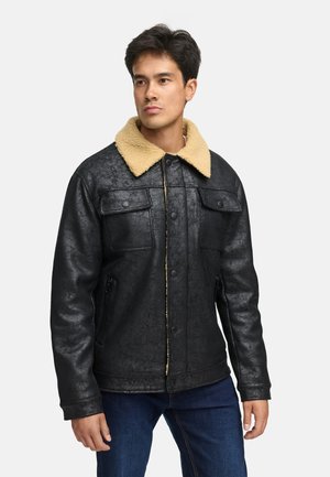 ÜBERGANGS VADOS - Kunstlederjacke - black