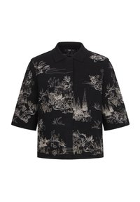 WITH EMBROIDERY GARDEN NOSTALGIC PATTERN - Poletna jakna - black