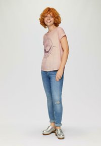 QS GEWASSEN OP DE VOORKANT - T-shirt print - perlmuttrosa