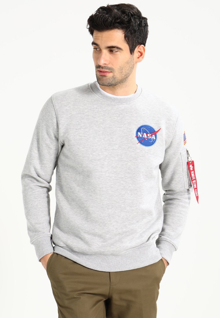 Alpha Industries NASA - Sweatshirt - greyheather/hellgrau