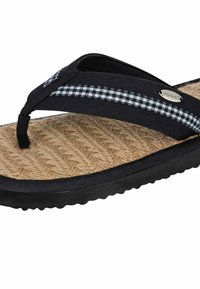 CINNEA CINNEA ZEHENTRENNER BONDY - T-bar sandals - schwarz, gemustert