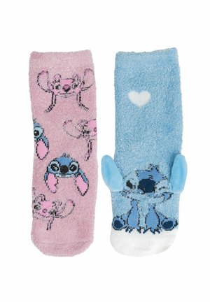 Disney 2ER PACK DISNEY LILO   STITCH ABS 3D KUSCHEL STOPPERSOCKEN - Socken - rosa blau