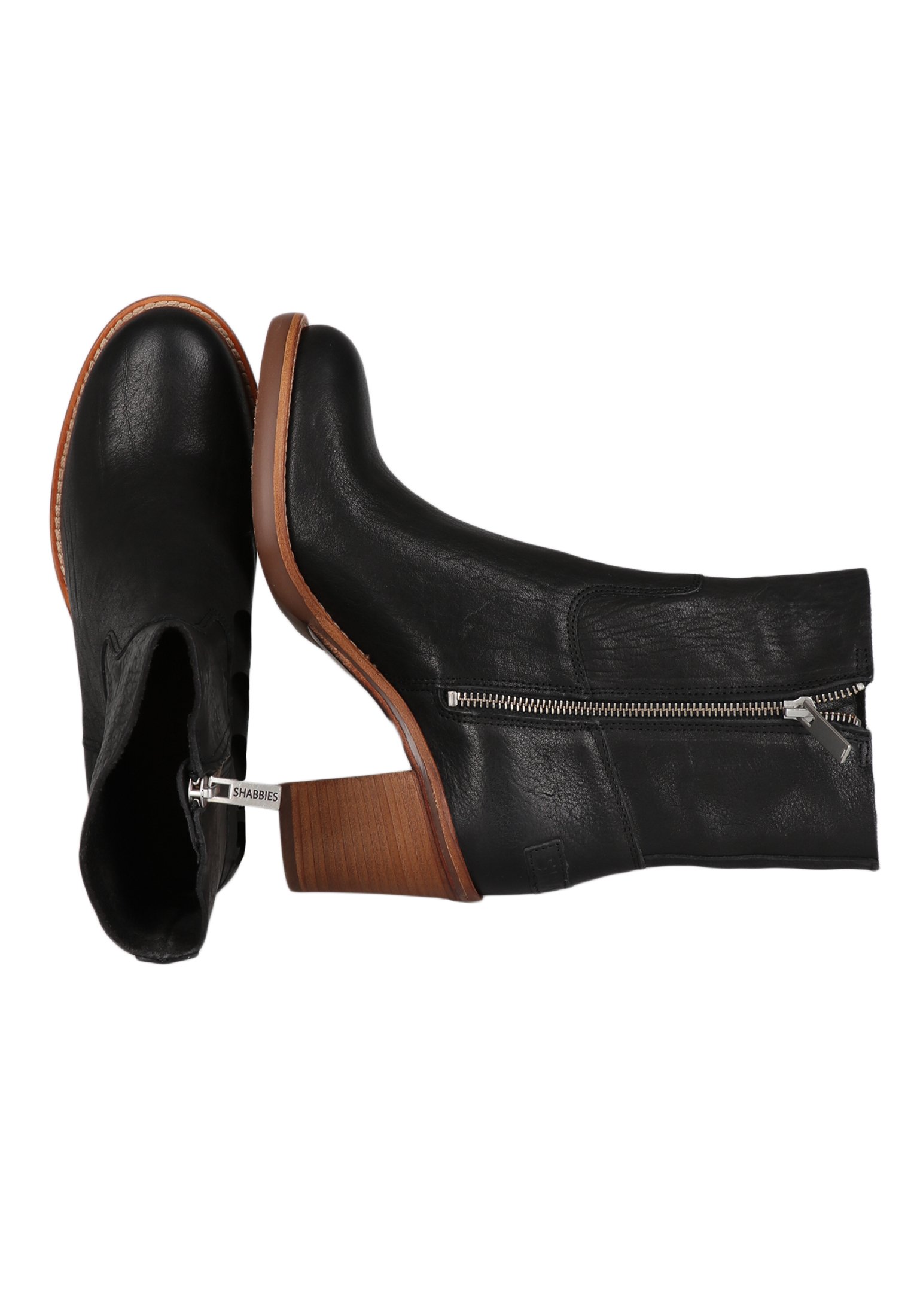 Shabbies Amsterdam Korte laarzen - schwarz/Zwart - Zalando.nl