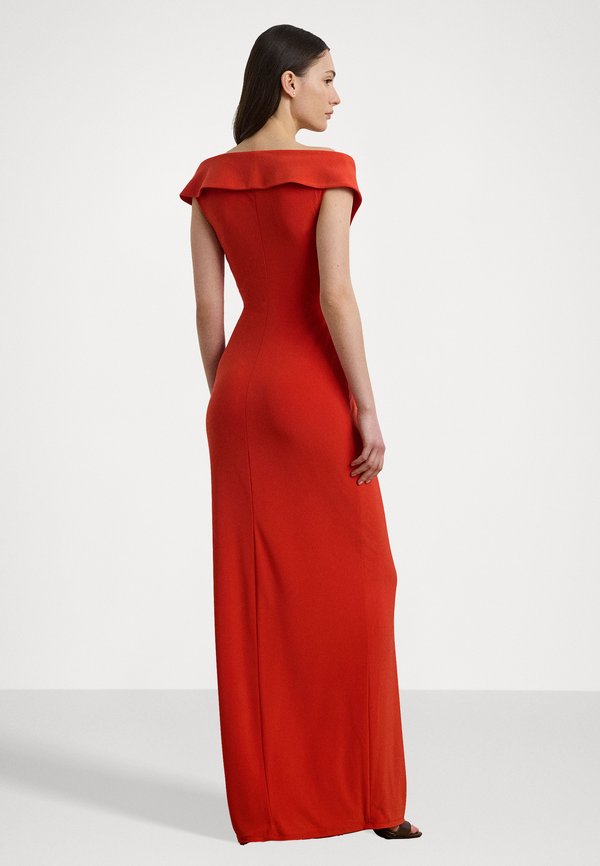 JERSEY OFF THE SHOULDER GOWN - Occasion wear - bright vermilion3