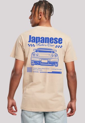 RETRO CAR JAPANESE STREETSTYLE - Print T-shirt - sand