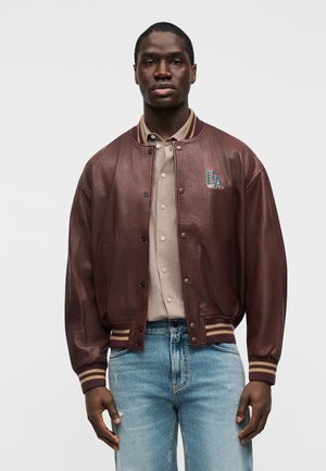 BLOUSON - Læderjakker - burgandy