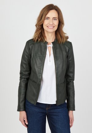 Lederjacke - green