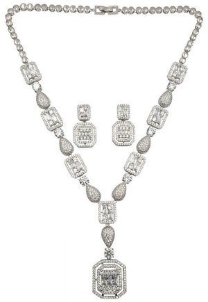 HOCHZEIT & PARTY - SET - Orecchini - silberfarben/weiß