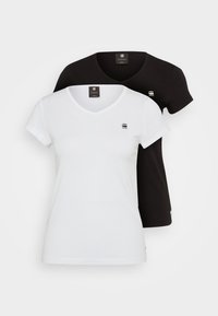 EYBEN SLIM 2 PACK - Tricou basic - black/white