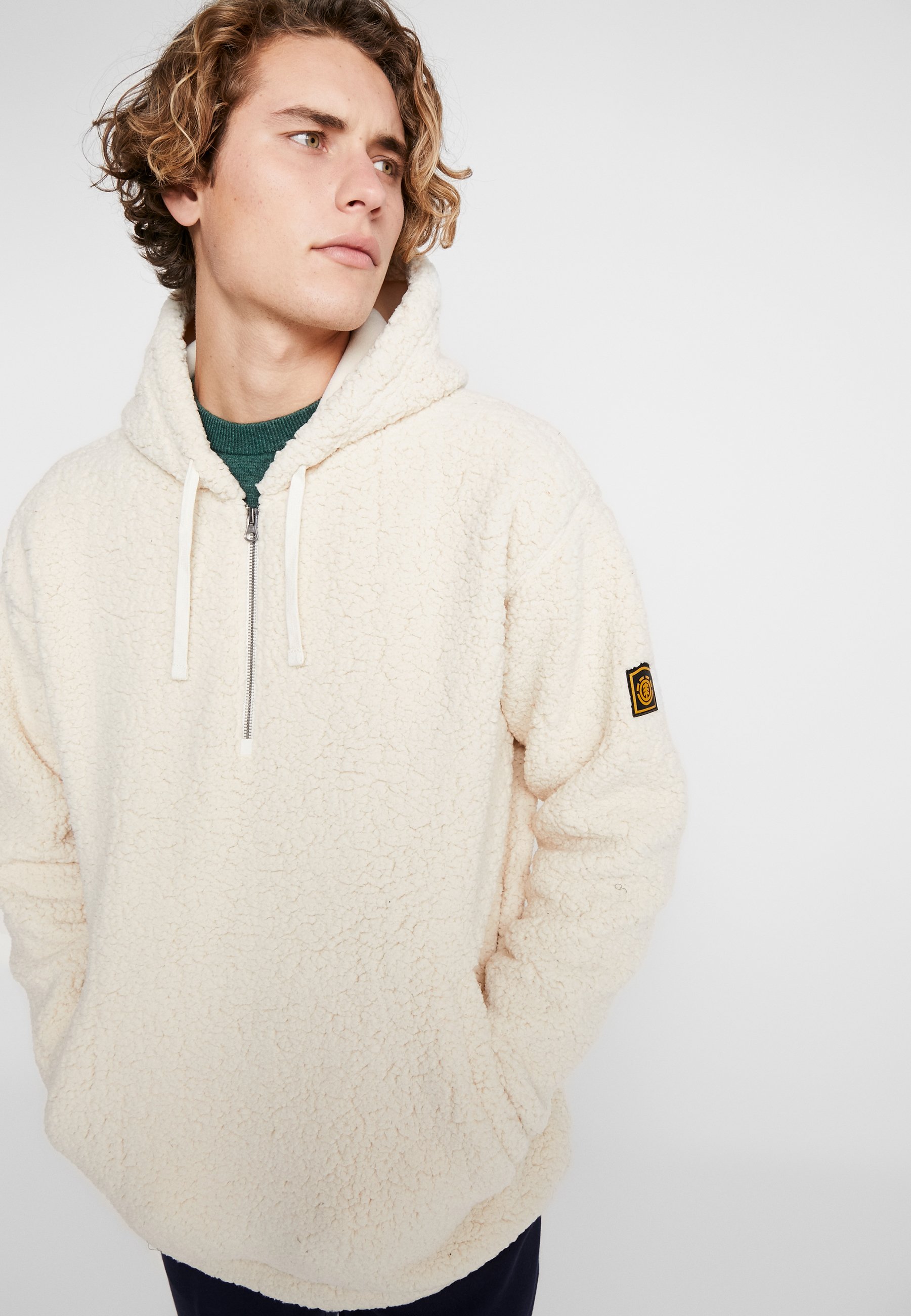 element white hoodie
