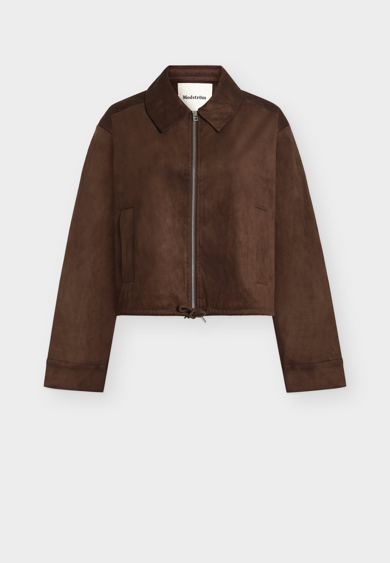 Modström JACKET - Faux leather jacket - seal brown/brown - Zalando.co.uk