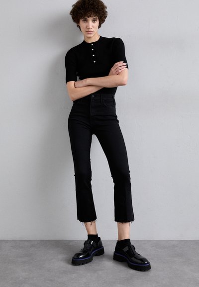 Mother LIL HUSTLER FRAY - Vaqueros bootcut - black denim