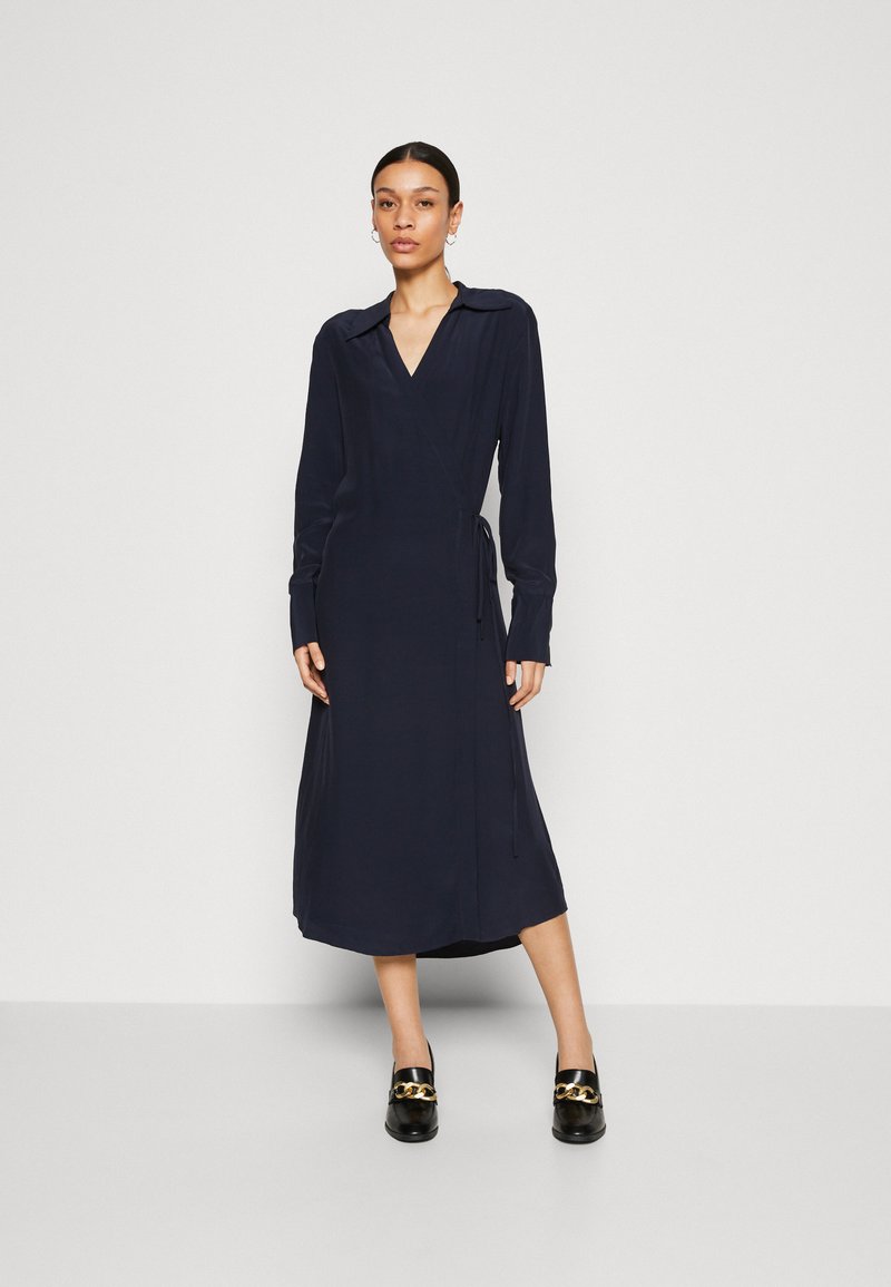 GANT WRAP DRESS Day dress evening blue/dark blue Zalando.co.uk