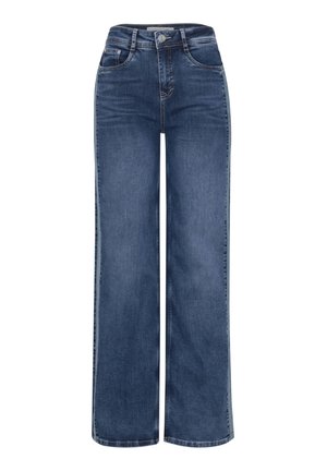 Street One, WIDE-LEG JEANS IN A LOOSE FIT WITH BRAIDED STRIPES - Wide Leg - medium blue wash