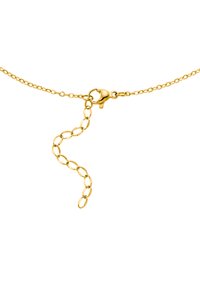Collier en or avec une chaîne délicate à maillons ovales et un fermoir en forme de homard, mettant en valeur une finition texturée et un design courbé élégant.
