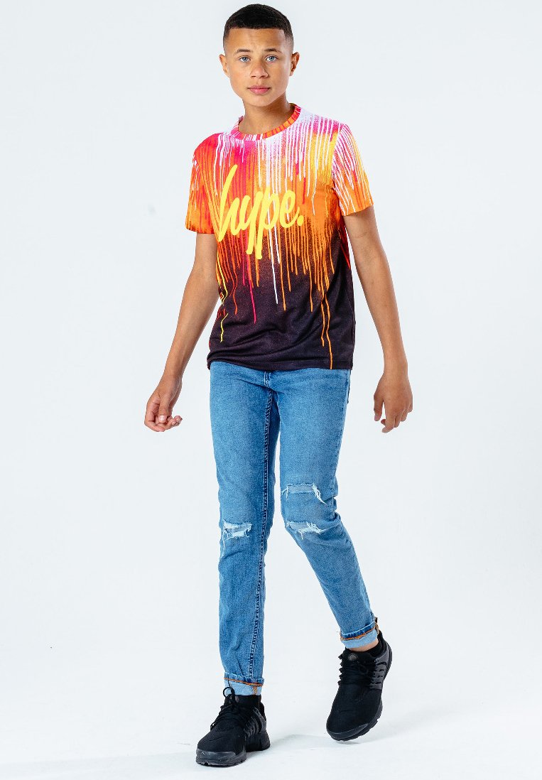 Hype T-shirt print oranje