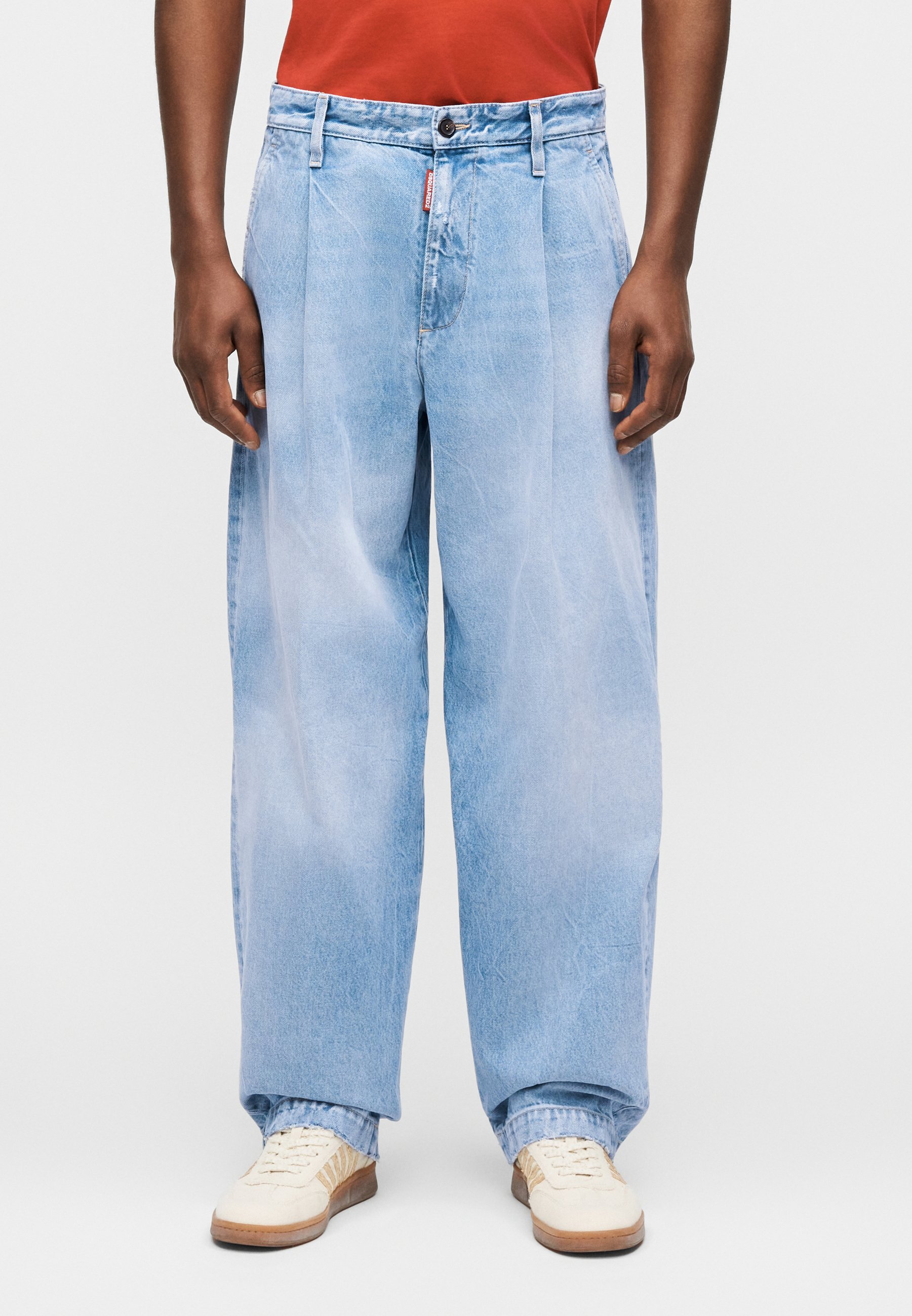 Dsquared2 ONE PLEAT - Baggy Jeans - navy blue/blue denim - Zalando.ie