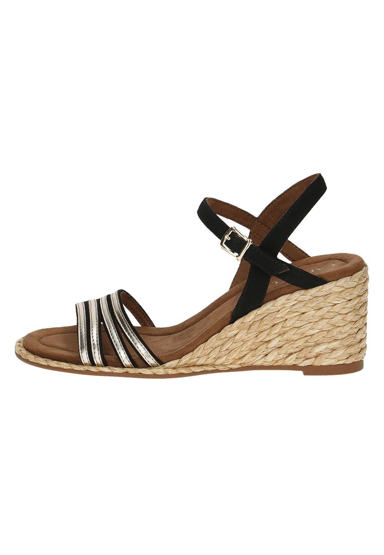 Caprice Sandalen met sleehak zwart
