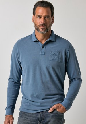 JP1880, POLO SHIRT, PIQUÉ, LONG SLEEVE, VINTAGE LOOK, UP TO 8XL - Poloshirts - denim blue