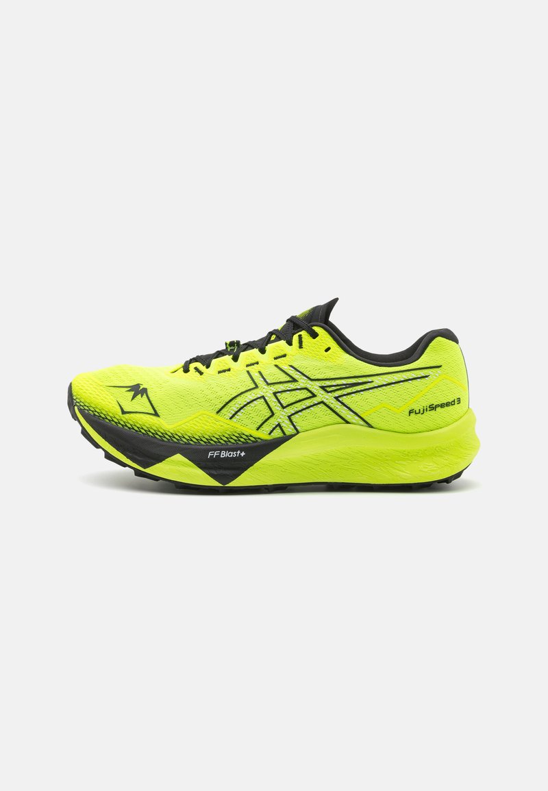 ASICS FUJI SPEED 3 - Krosa skriešanas apavi - safety yellow/black