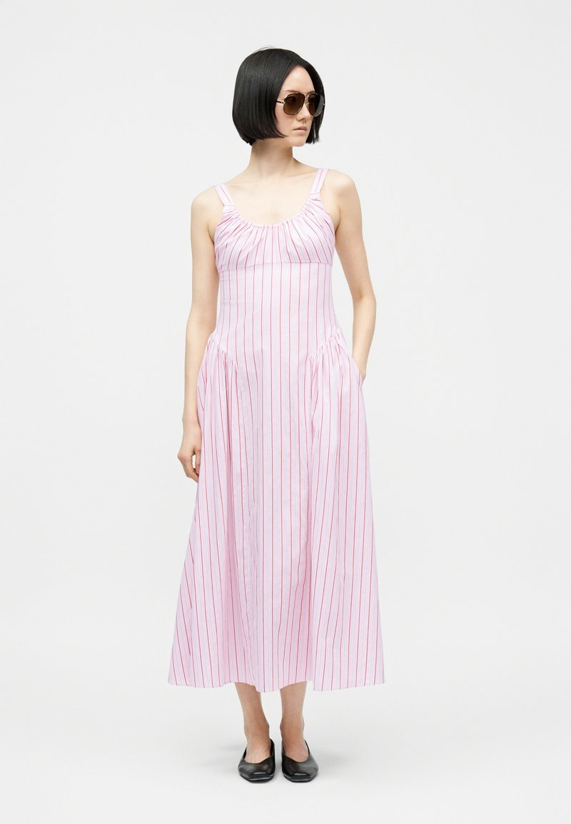 faithfull pink dress Faithfull Presa Maxi Dress | Pink/Stripe | Size 2