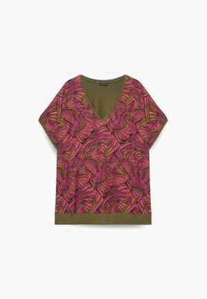 Fiorella Rubino, T-SHIRT CON STAMPA E MANICHE KIMONO - T-shirt print - verde militare
