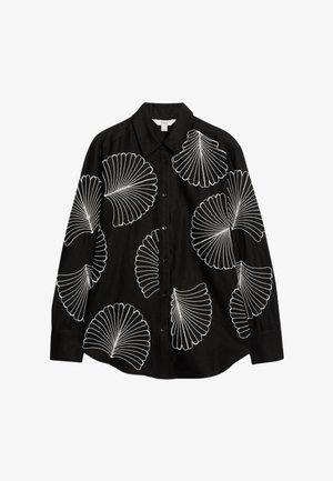 Marks & Spencer RICH EMBROIDERED COLLARED RELAXED - Overhemdblouse - black