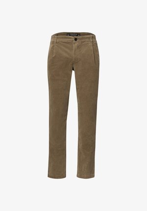 Street One MEN, CHINO HOSE AUS CORD MIT BÜGELFALTEN - Pantalon classique - brass brown