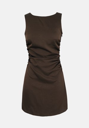 Even&Odd, SATIN DRAPE MINI - Robe de jour - brown