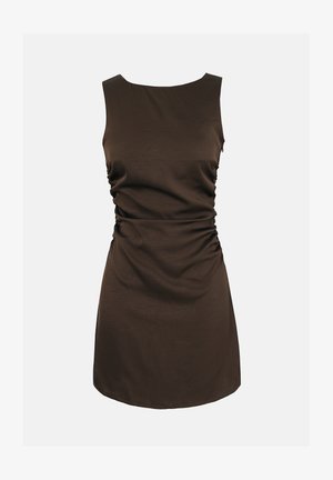 Even&Odd, SATIN DRAPE MINI - Robe de jour - brown