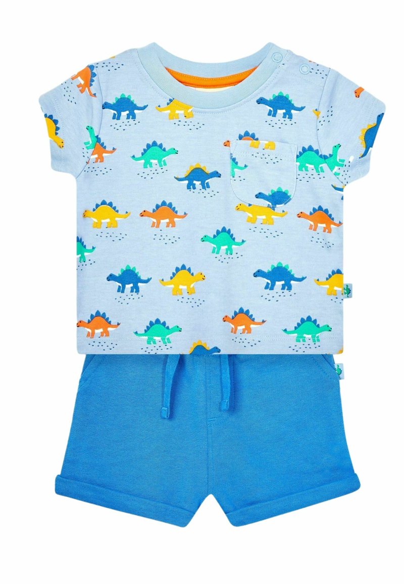 JoJo Maman Bébé 2-PIECE DINO SET - REGULAR FIT - Šortky - blue stegosaurus