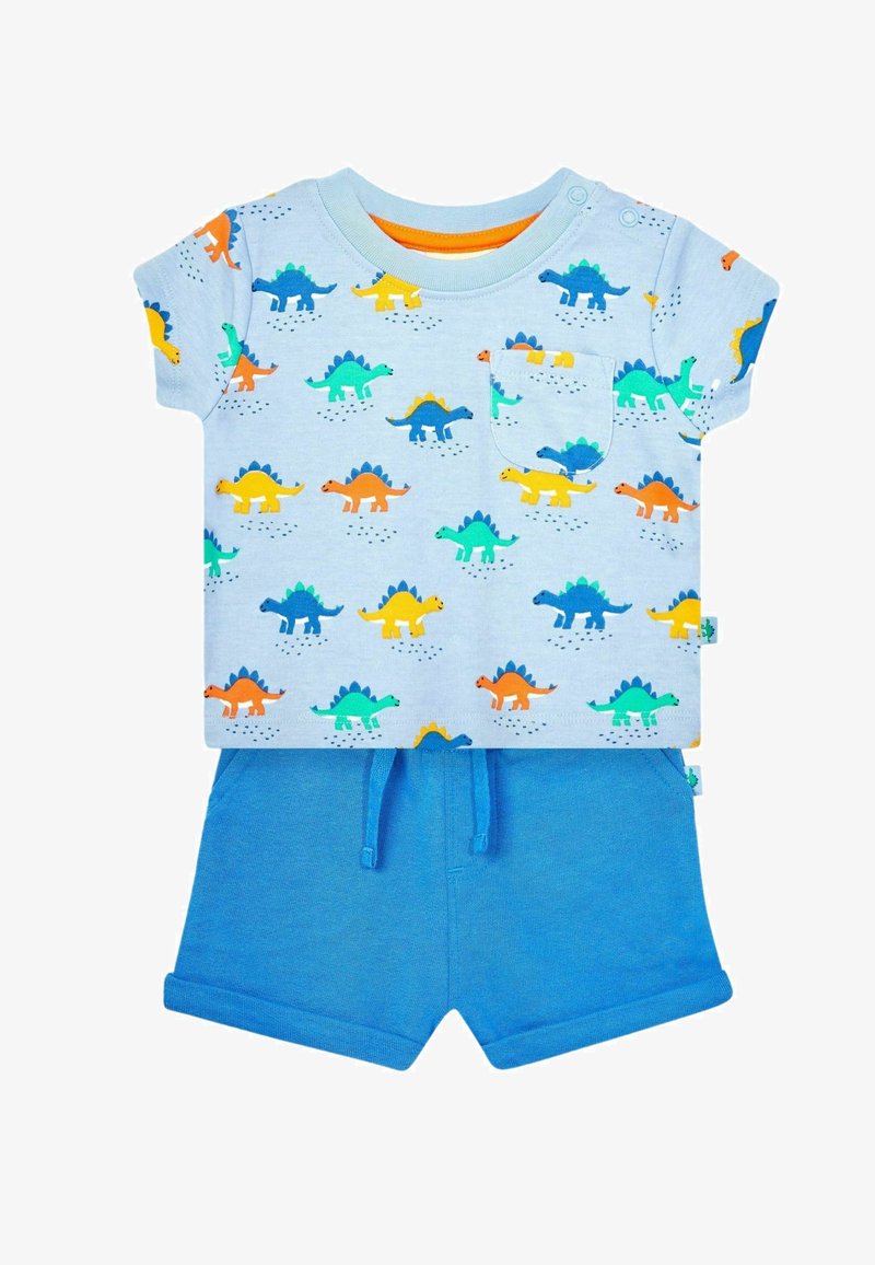 JoJo Maman Bébé 2-PIECE DINO SET - REGULAR FIT - Šortky - blue stegosaurus