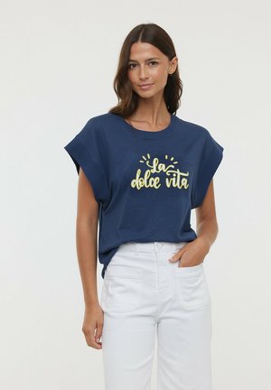 Lee Cooper ALCE SM - T-shirt imprimé - navy