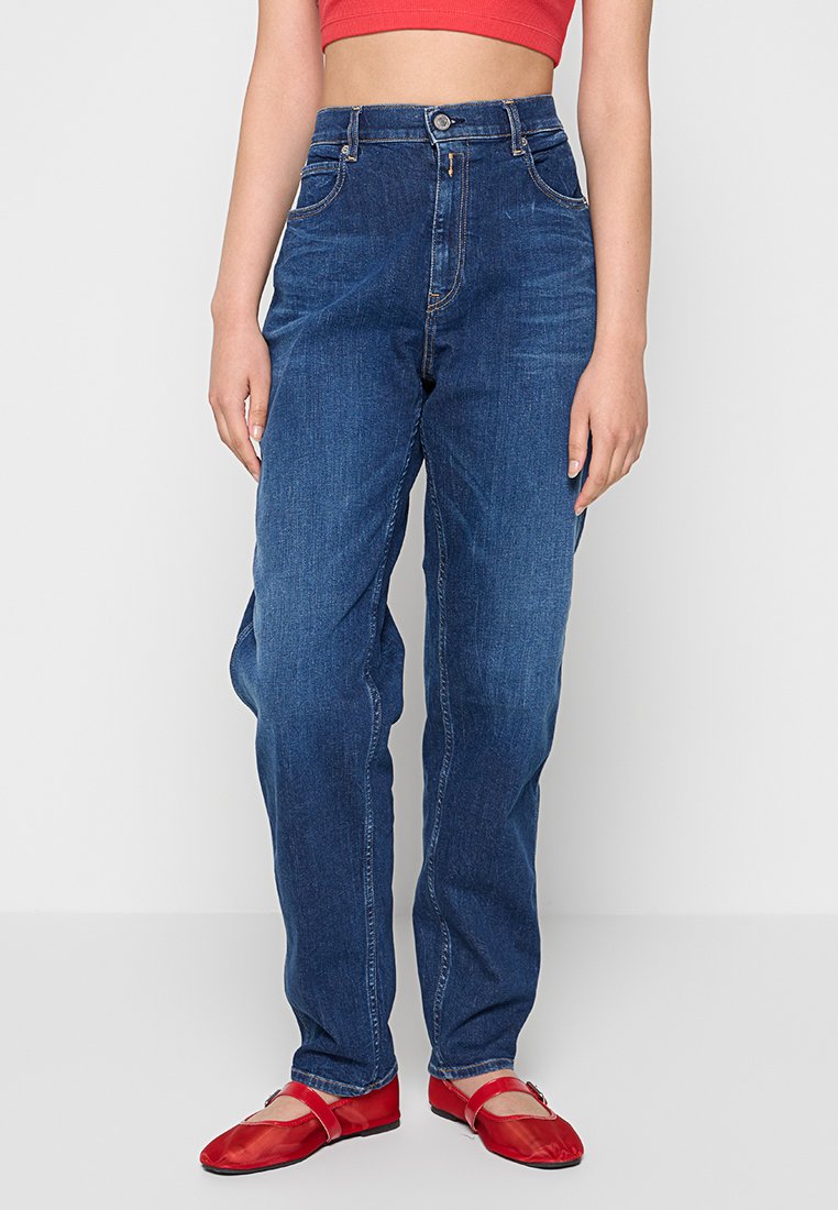 Replay Relaxed fit jeans donkerblauw