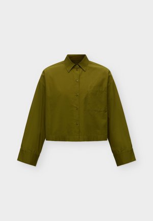 Selected, SLWASTHA CROPPED BOXY - Πουκαμίσα με κουμπιά - fir green