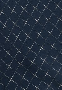 Nawodny materiał w diamentowy wzór utworzony z małych białych kropek. Materiał wydaje się teksturowany z miękkim wykończeniem.